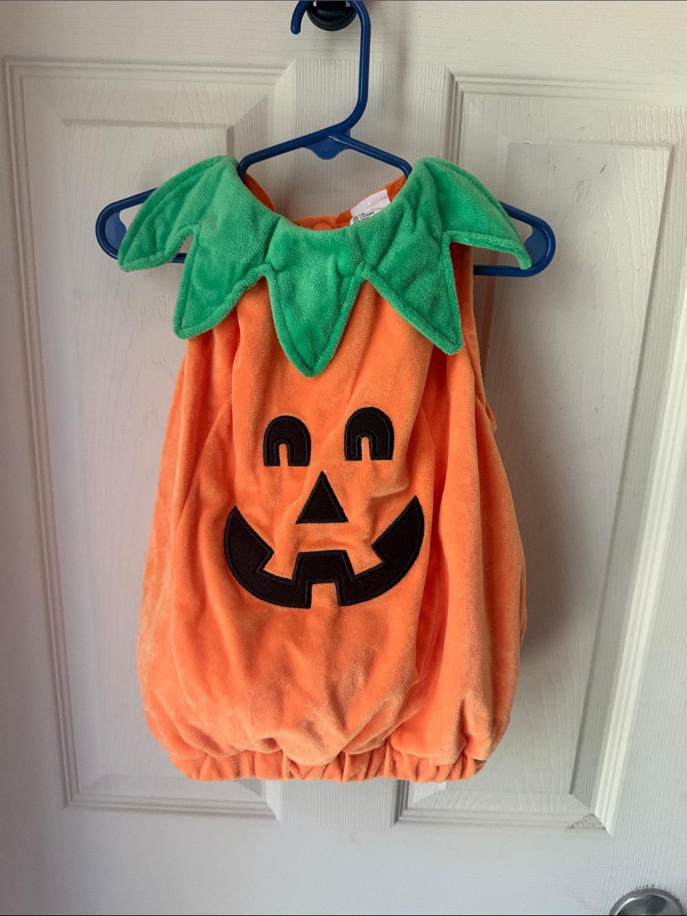 Target Orange Pumpkin Costume with Green Striped Sleeves and Hat - Picture 5 of 8